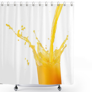 Personality  Pouring Orange Juice Shower Curtains