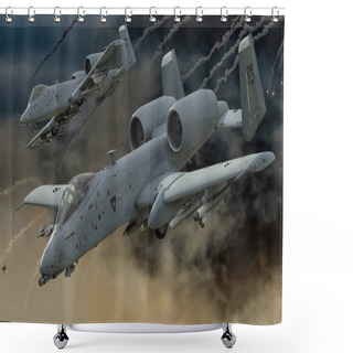 Personality  Fairchild A-10 Thunderbolt II, Codenamed Warthog - First US Close Support Aircraft Shower Curtains