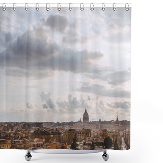 Personality  Aerial View Of Beautiful Rome City, Italy Shower Curtains