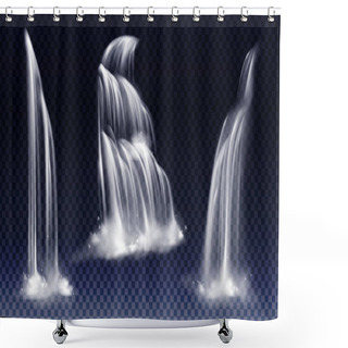 Personality  Set Of Waterfalls With Cascade, Splash And Fog Shower Curtains