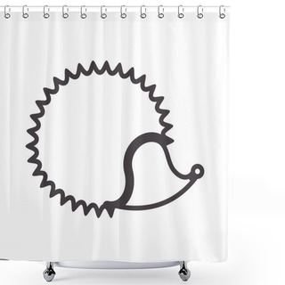 Personality  Silhouette With Hedgehog Wild Animal Shower Curtains