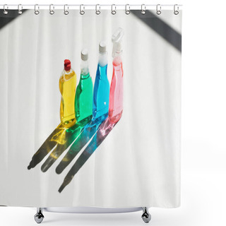Personality  Plastic Bottles Of Cleaning Fluids  Shower Curtains