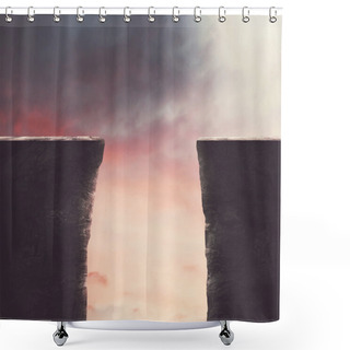 Personality  Two Tall Cliffs Shower Curtains