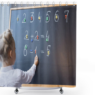 Personality  Child Studying Numbers Shower Curtains