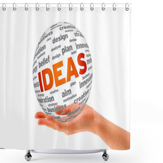 Personality  Hand Holding A Ideas 3D Sphere Shower Curtains