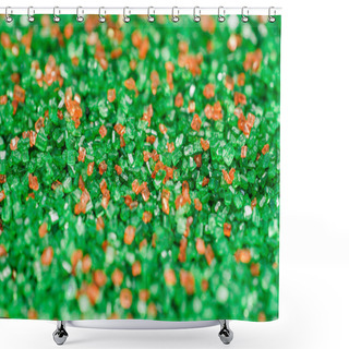 Personality  Close-Up Of Green And Red Sugar Crystals Shower Curtains