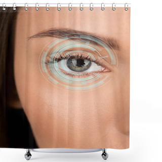 Personality  Woman With Beautiful Eye Shower Curtains