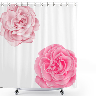 Personality  Illustration Of Beautiful Flowers Shower Curtains
