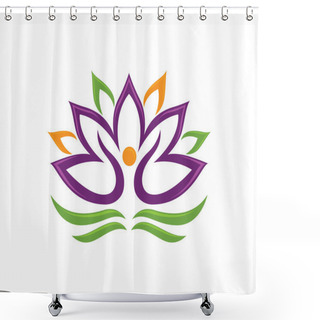 Personality  Lotus Logo Shower Curtains