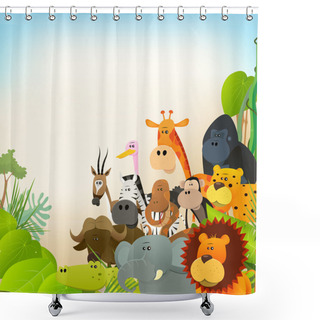 Personality  Wildlife Animals Background Shower Curtains