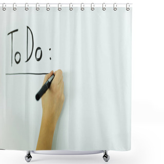 Personality  Writing Todo Onto A Writing Board Shower Curtains
