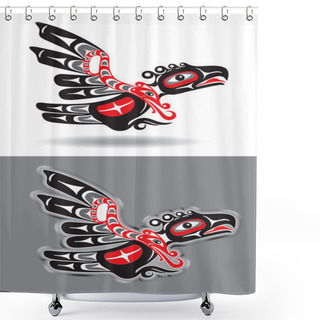 Personality  Eagle - Thunderbird - In Native American Style Shower Curtains