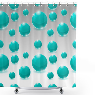Personality  Vector Seamless Pattern Of Bubbles Shower Curtains