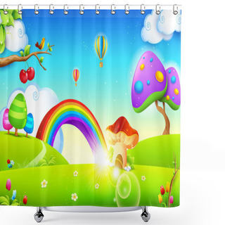 Personality  Nature In Spring Season Shower Curtains