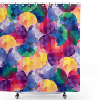 Personality  Colorful Mosaic With Geometric Shapes. Shower Curtains