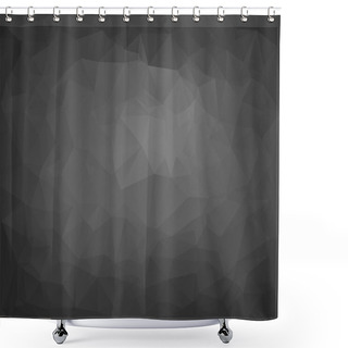 Personality  Gray Black Polygonal Mosaic Background, Vector Illustration,  Creative  Business Design Templates  Shower Curtains