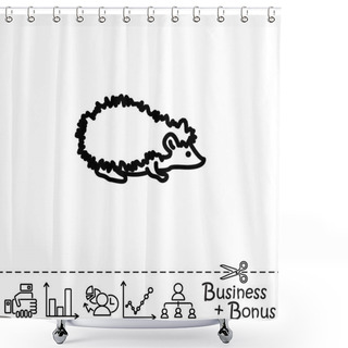 Personality  Web Line Icon Shower Curtains