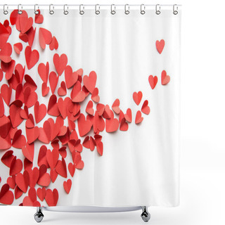 Personality  Heap Of Red Hearts  Shower Curtains
