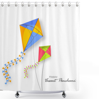 Personality  Shiny Kites For Happy Vasant Panchami Celebration. Shower Curtains