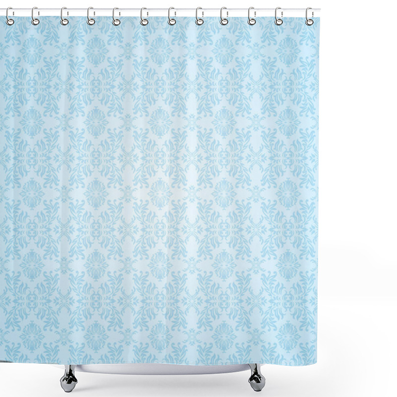 Personality  Gothic blue seamless wallpaper shower curtains