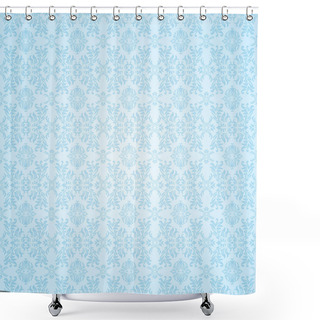 Personality  Gothic Blue Seamless Wallpaper Shower Curtains