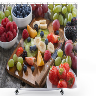 Personality  Ingredients For Fruit Salad Shower Curtains