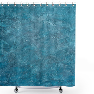 Personality  Old Blue Dark Wall Surface Texture Shower Curtains