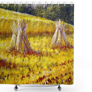 Personality   Rural Oil Paintings Landscape, Canvas. Fine Art Shower Curtains