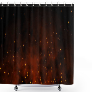 Personality  Sparks Fly On A Black Background: 3d Illustration Shower Curtains