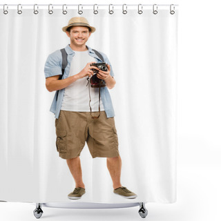 Personality  Tourist Retro Camera Travel Photographer Shower Curtains