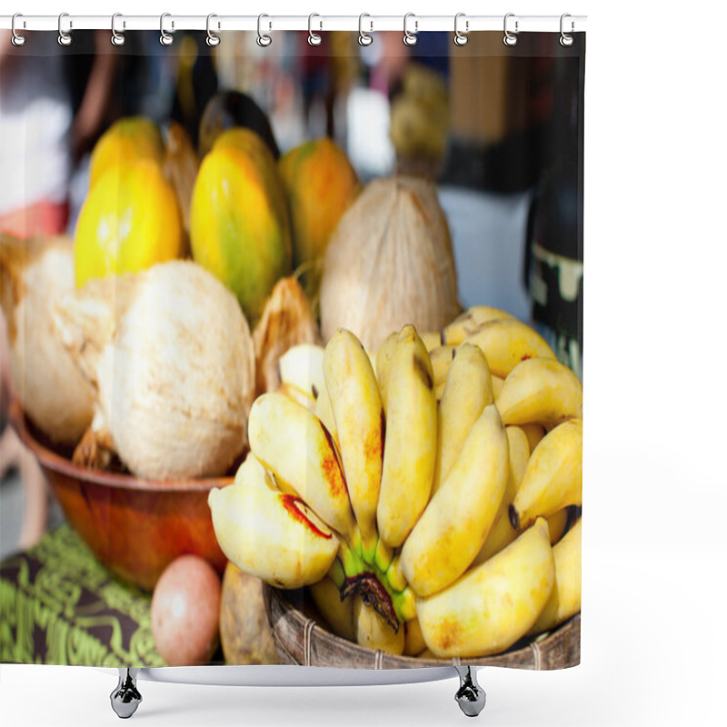 Personality  Fruits At Farmers Market Shower Curtains