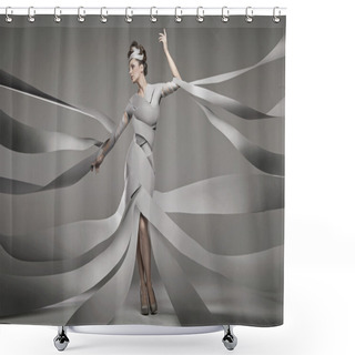 Personality  Fashion Photo Of A Sexy Woman Shower Curtains