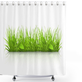 Personality  Grass, Vector Shower Curtains