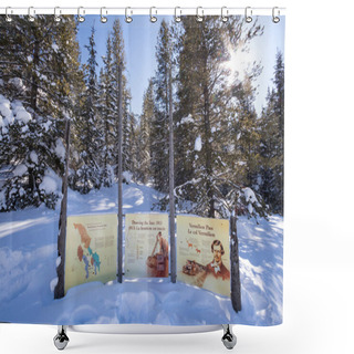 Personality  Continental Divide On Border Of Banff And Kootenay National Parks, Vermilion Pass, Alberta, British Columbia, Canada Shower Curtains