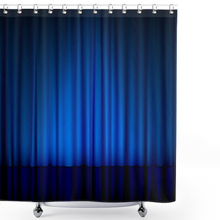 Personality  Blue Theatre Curtain Vertical Shower Curtains