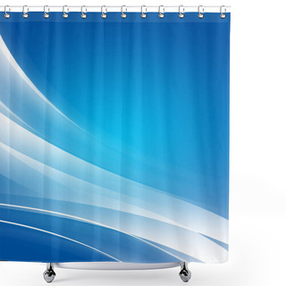 Personality  An Abstract Of A Blue Background With Glowing Diagonal White Curves Shower Curtains