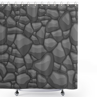 Personality  Stones Seamless Pattern Shower Curtains