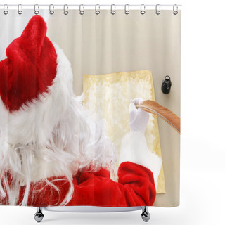 Personality  Santa Makes His List Shower Curtains