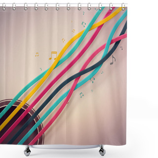 Personality  Guitar Strings Shower Curtains