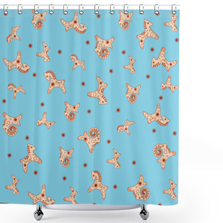 Personality  Seamless Toy Pattern - Vector Illustration Shower Curtains