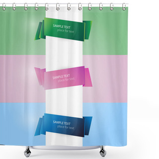 Personality  Vector Ribbon With Sample Text. Shower Curtains