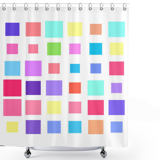 Personality  Tessellation, Mosaic Colorful, Light Colored Squares, Rectangles Pattern Shower Curtains