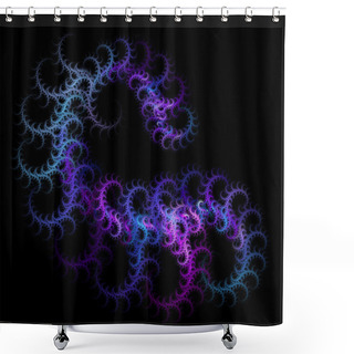 Personality  Fractal Swirls Shower Curtains