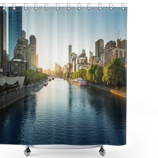 Personality  Sunset, Yarra River, Melbourne, Victoria, Australia Shower Curtains