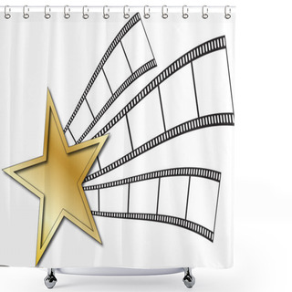 Personality  STAR AND FILM STRIP Shower Curtains