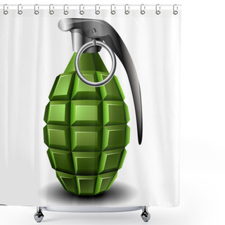 Personality  Hand Grenade Shower Curtains