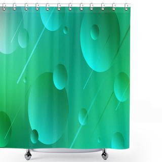 Personality  Light Green Vector Texture With Disks. Glitter Abstract Illustration With Blurred Drops Of Rain. New Design For Ad, Poster, Banner Of Your Website. Shower Curtains
