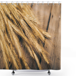 Personality  Ripe Wheat On Table Shower Curtains