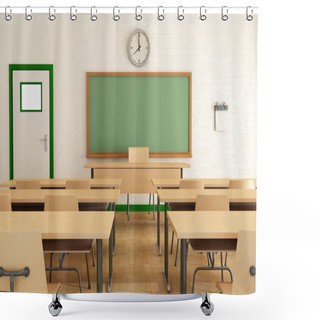 Personality  Classroom Without Students Shower Curtains