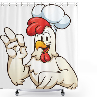 Personality  Chef Chicken Shower Curtains